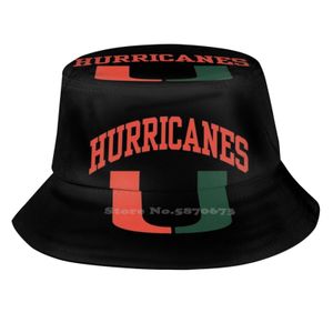 Chapeaux à large bord Bucket Miami Casquette Panama pliable Université de Coral Gables Football 230303