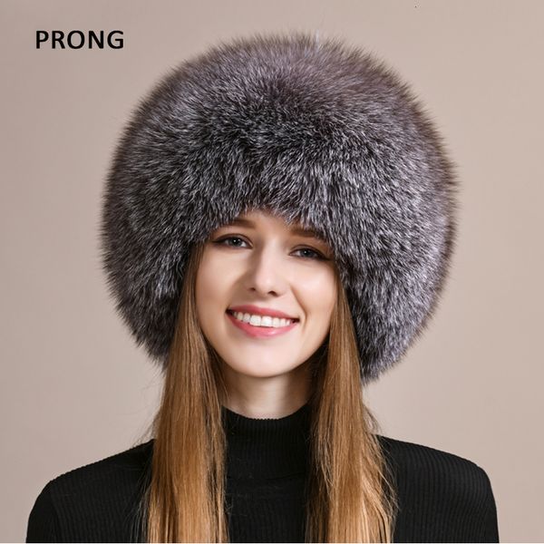 Chapeaux larges chapeaux seau chapeau de fourrure naturelle pour les femmes hiver chaud russe Ushanka moelleux véritable queue casquettes épais oreille rabat extérieur casquette de neige 230824