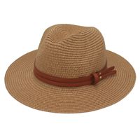 Chapeaux à large bord seau naturel Panama en forme de paille douce été femmes hommes plage chapeau de soleil Protection UV Fedora 230509