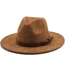 Large bord chapeaux seau naturel Panama doux en forme de daim jazz chapeau été femmes hommes plage casquette de soleil Protection UV Fedora 231027