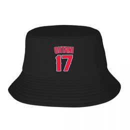Chapeaux à large bord seau OHTANI 17 pour chapeau de base rouge Hip Hop derby chapeau casquettes pour hommes femmes 230907