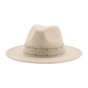 Chapeaux à large bord seau Panama chapeau Western Cowboy pour femmes solides grands Fedoras décontractés hommes Camel noir blanc feutré Sombreros Gorras 230821