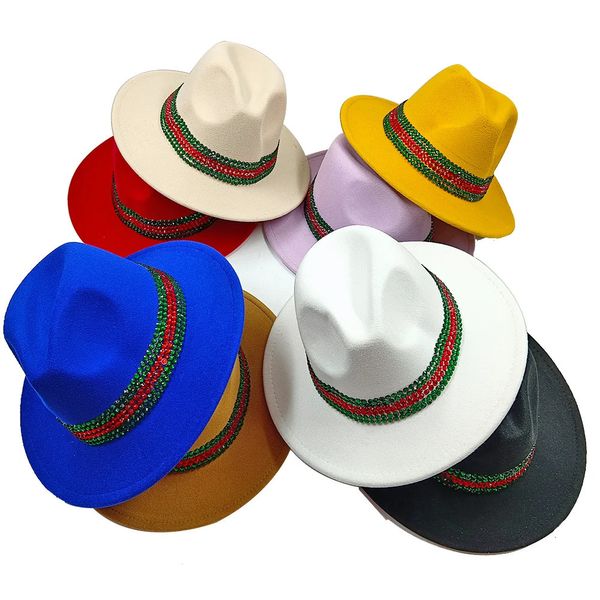 Chapeaux à large bord seau rose Fedora chapeau perceuse femmes hommes haute qualité Fedoras Jazz Cap Cowboy église Panama vente en gros 231101