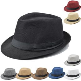 Chapeaux à large bord Bucket Retro Mens Fedoras Top Jazz Plaid Hat Adult Bowler Classic chapeau Four Seasons Respirant Panama Cap top hat Party 230801