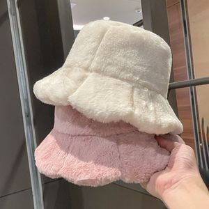 Chapeaux à large bord seau volants chapeau de pêcheur en peluche pour femmes hiver extérieur chaud Panama seaux bol casquette fausse fourrure casquettes de soleil 230825