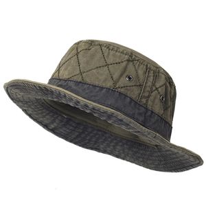 Chapeaux à large bord seau été pour hommes femmes lavé coton Panama chapeau pêche chasse casquette Protection solaire casquettes en plein air 231101