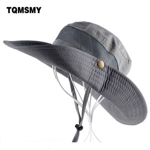 Brede Rand Hoeden Emmer Zonnehoed mannen vrouwen Zomer Fishin Cap Uv-bescherming Flap Ademend mesh bone gorras Strand hoed 230620