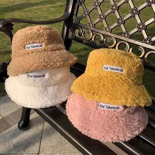 Sombreros de ala ancha cubo unisex lana sombrero de piel artificial invierno cálido peluche cisne felpa para mujer gruesa bob panamá pescador al aire libre 231006