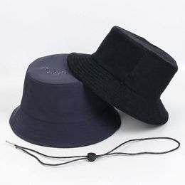 Brede rand hoeden emmer waterdichte grote hoofd mannen groot formaat corduroy houd warme hoed vrouwen plus dubbele Panama Sun 58 60 62 64cm 230214