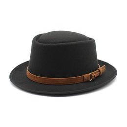 Ampla borda chapéus balde inverno outono imitação de lã mulheres homens senhoras fedoras top jazz europeu americano redondo bonés bowler feminino gorra 231027