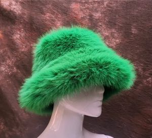 Chapeaux à large bord seau hiver chapeau de femme Y2K Vintage coloré imitation fourrure pêcheur mode streetwear casquettes d'ère chaude pour dames 231206