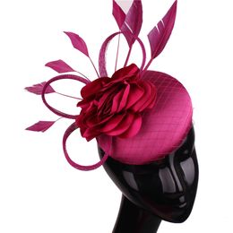 Large Brim Chapeaux Seau Femmes Vintage Fascinator Chapeau De Mariage Dames Élégantes Église Course Cheveux Accessoires Mariée Partie Thé Chapeau Cap 230729