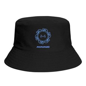 Chapeaux à large bord Seau Femmes Qui Aiment Kpop Mamamoo Vent T-shirt À Capuche Cas Polyester Pêcheur Personnalisé Pare-Soleil Voyage Caps 230303