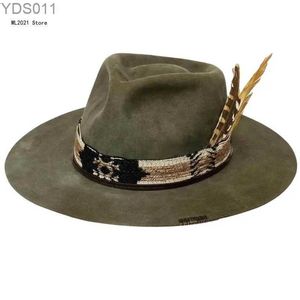 Hoeden met brede rand Emmer Wol Cowboyhoed Goochelaar Ronde Magieshow Hoofddeksels Maskerade Feestaccessoires Rollenspel Fedora 240319