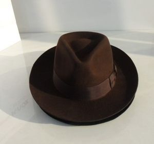 Chapeaux à large bord seau laine Fedora chapeau unisexe feutre Fedoras mode adulte Trilby chapeaux Mans Cap B8130 230822