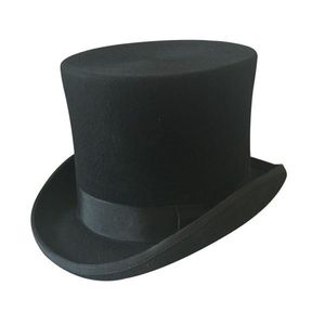 Chapeaux à large bord seau laine feutre fedoras président chapeaux casquette équestre magique mâle haut-de-forme 230214