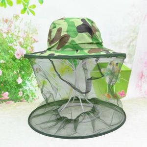 Chapeaux à large bord camouflage couleur insecte moustiquaire maille visage pêche chasse camping en plein air chapeau masque