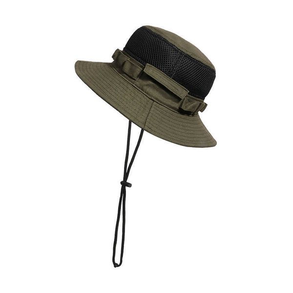 Sombreros de ala ancha Camping protector solar bote cubo sombrero hombres mujeres sombra primavera y verano transpirable pescador sombrero plegable viaje sol cordón sombrero R230308
