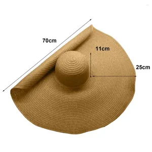 Chapeaux à large bord Casual Lady Cap Hat Couleur unie All Match Summer Beach Accessoires de mode