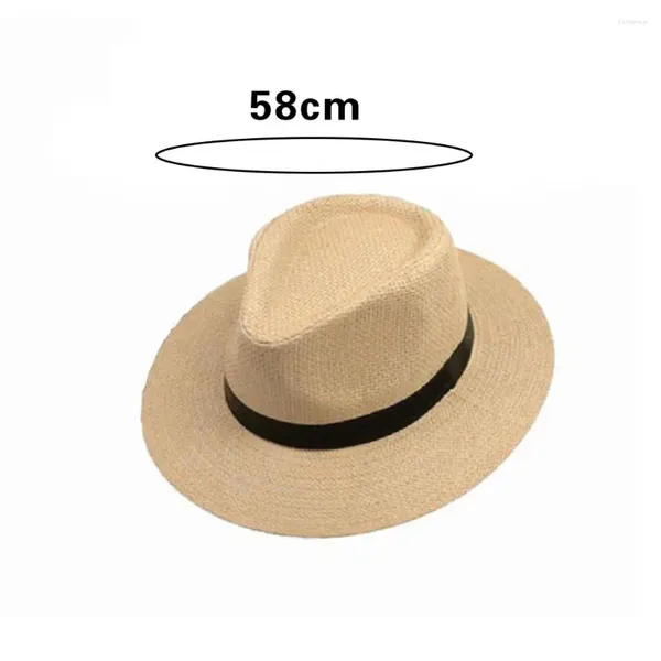 Chapeaux à large bord confortables et élégants pour hommes, chapeau de soleil de plage d'été, cadeau, accessoires de costume à dôme plat