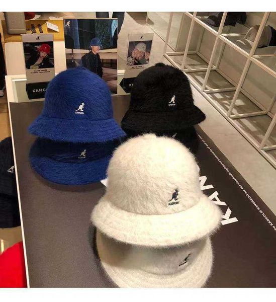 Sombreros de ala ancha Diseñador Kangol Angora Puro Conejo Pelo Canguro Pescador Sombrero Bombín Sombrero Masculino y Femenino Parejas T231122