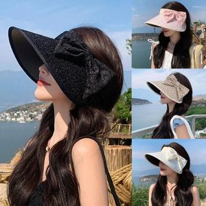 Chapeaux à bord large vide Top Top Women's Sun Protection UV Visor Visor Caps de plage Summer