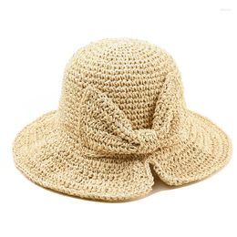 Chapeaux à bord large caps de mode Femme Femme Summer Baseball Sports extérieurs Paille pliable pliable Brimmed Sunable Sun Shade Hat 2023