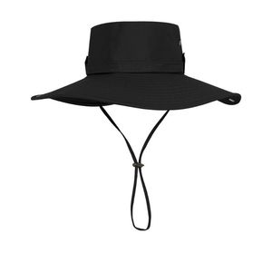 Chapeaux à large bord Mode Summer Bucket Hat Cowboy Hommes Pêche en plein air Randonnée Plage Mesh Respirant Anti UV Sun Cap Large BrimWide