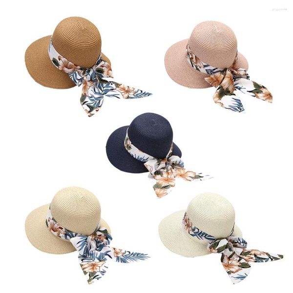 Sombreros de ala ancha Sombrero de sol de fibra para mujer - Y elegante Fácil de limpiar Durable Para mujeres Gorras de mujer Caqui