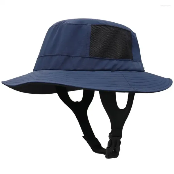 Chapeaux à large bord chapeau de pêche chapeau de soleil respirant Protection Uv avec mentonnière réglable pour le surf en plein air séchage rapide