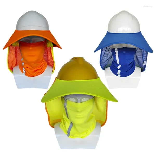 Chapeaux à bord large hardhat Sun Shade Mesh Sunshade Neck Shield Sunproproptection pour les casques