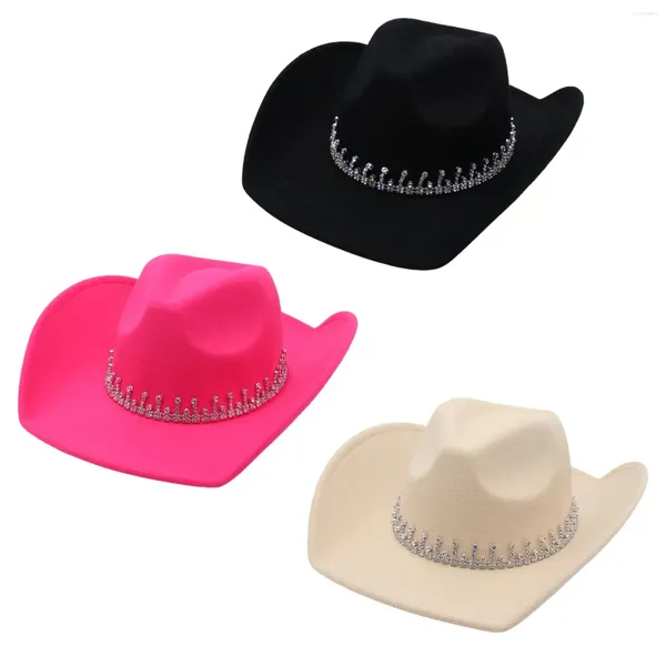 Chapeaux à bord large chapeau décoratif po accessoires Cosplay Sunshade Western Cowboy Sun for Randing Party Dress Up Outdoor Beach