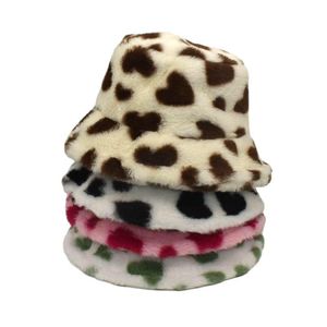 Chapeaux à large bord Coeur Fluff Pêcheur Chapeau Hommes Et Femmes Hiver Chaud Seau Cap Drop Delivery Accessoires De Mode Foulards Gants Casquettes Dhmjr