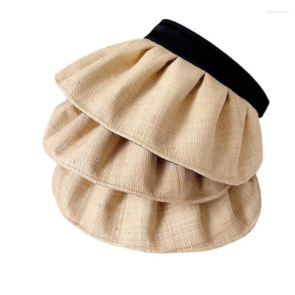 Chapeaux à large bord Style japonais raphia pare-soleil 2023 conception été résistant aux ultraviolets pour les femmes voyage casquettes vides Chapeu Panama Feminino
