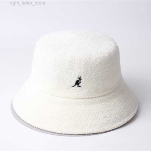 Chapeaux à large bord Kangol Couleur unie Serviette Matériel Chapeau de pêcheur pour femmes et hommes Printemps Automne Hip Hop Tendance Couple Casual Bucket Hat Unisexe