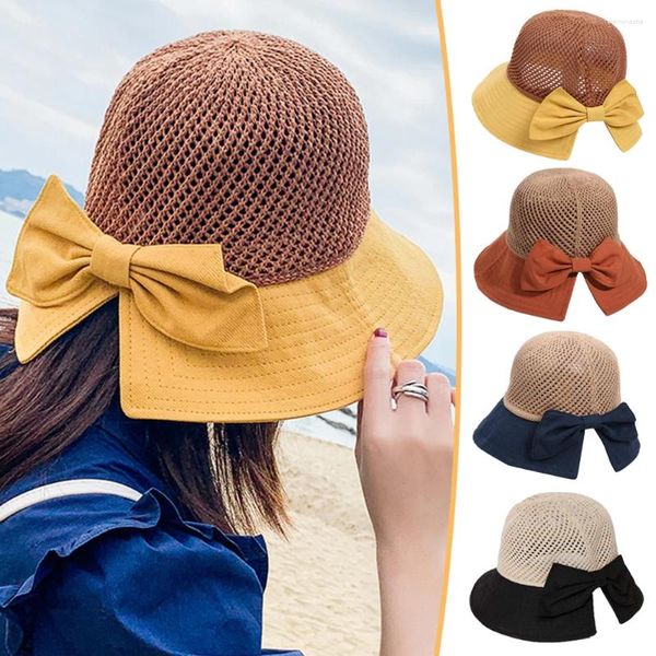 Sombreros de borde anchos Lady Sun Cap Summer UV Protect Women Mujeres cómodas Tiempos de viaje Caberas de playa plegables Paches de niñas simples transpirables