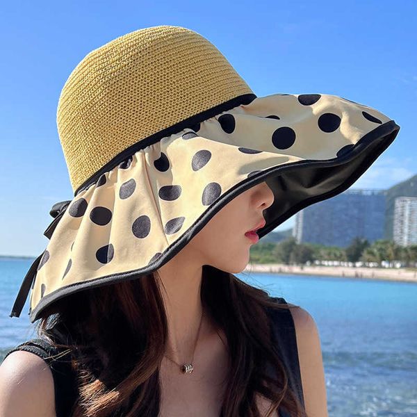Sombreros de ala ancha Sombreros de sol de punto plegables de ala grande para mujer Sombrero de red Verano al aire libre Casual Caucho negro Protección UV Playa Visera para el sol Sombrero de cubo AA230321