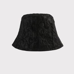 Brede rand hoeden ldSlyjr 2023 acryl vaste kleur vouw emmer hoed visser buiten reis zonnedop voor vrouwen 231