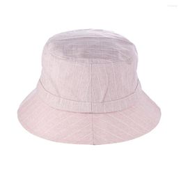 Chapeaux à large bord LNPBD Chapeau de soleil seau pliable en coton chambray pour femme