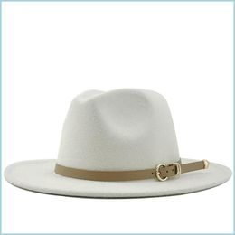 Large Brim Chapeaux Hommes Femmes Chapeau Pour Femmes Hommes Fedora Femme Homme Fedoras Mode Feutre Chapeaux Femme Mâle Panama Cap Jazz Top C Carshop2006 Dhyby