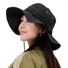 Cappelli a tesa larga OhSunny Cappello da sole da donna alla moda con protezione UV regolabile UPF50 Cappucci estivi lavabili per pescatore all'aperto