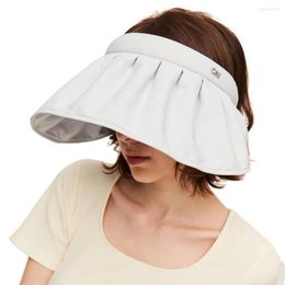 Brede rand hoeden ohsunny dames zon hoed bescherming lege top voor shell vorm grote UPF50 zonnebrandcrème strandvisor cap