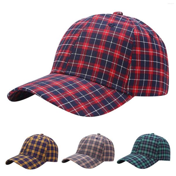 Sombreros de ala ancha Gorra de camuflaje al aire libre Pesca Caza Senderismo Baloncesto Snapback Hat Plaid Men's Mesh Bent Bill