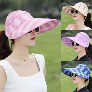 Brede rand hoeden Outdoor Casual Travel UV Bescherming Visor Caps Women Sun Hat Beach Cap