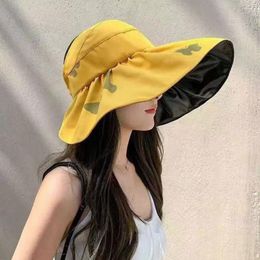 Brede rand hoeden buiten lege top uv bescherming opvouwbare zonnedop zonneschade hoed bucket strand