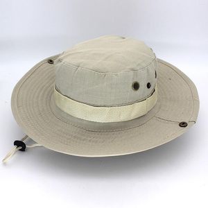 Sombreros de ala ancha Senderismo al aire libre Sombrero de pesca Pescador Casual Selva Redonda de ala para hombres y mujeres