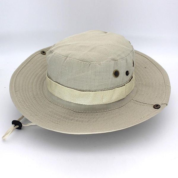 Chapeaux à large bord randonnée en plein air chapeau de pêche pêcheur décontracté jungle à bord rond hommes et gadgets de football motif de bière