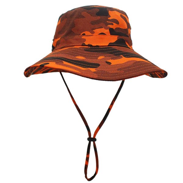 Chapeaux à large bord Outfly Camouflage Cowboy Hat Outdoor Boonie Hat Protection UV Hommes Tactique Panama Wide Brim Chasse Randonnée Seau Chapeau R230308