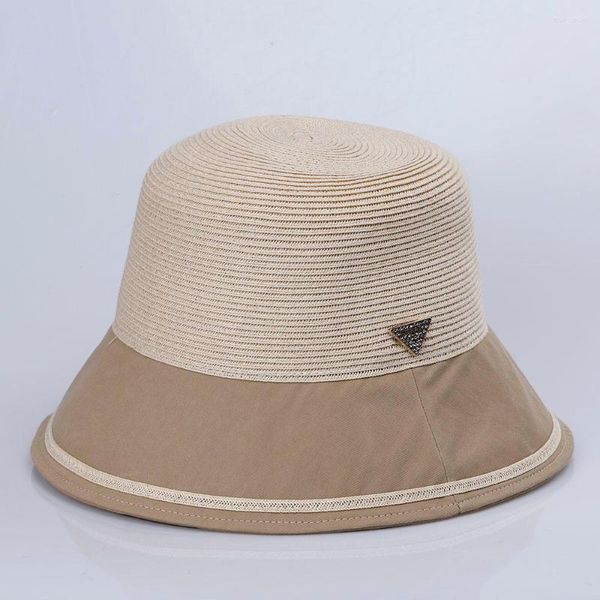 Chapeaux à bord large raffina panamas uv protection Visor Sun Visor Beach Elegant Visors's Caps Patch Caps Feme Summer Hat Cap pour femmes