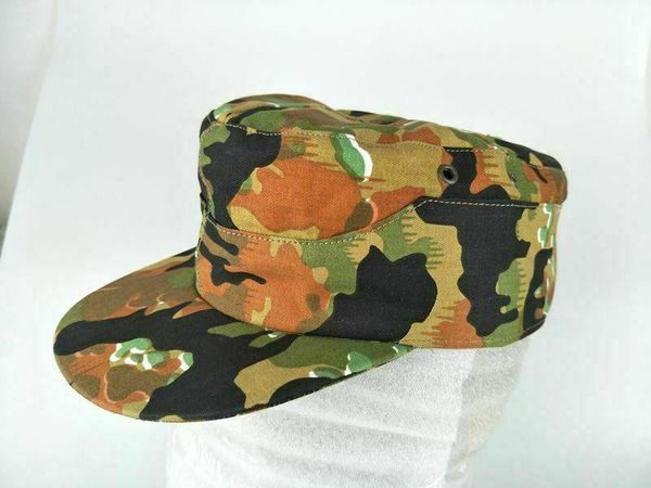 Sombreros de ala ancha Reproducción Segunda Guerra Mundial Soldado del ejército alemán Leibermuster Camo Military Field Cap Store